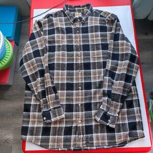 Red Head casual button down flannel shirt brown grey plaid men's size 2XLT